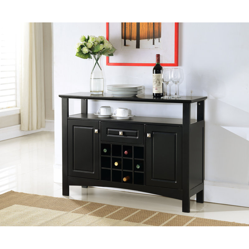 Wood Wine Rack Buffet Cabinet Storage Console Table