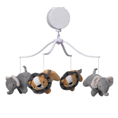Mobile pour lit de bébé musical Jungle Fun Elephant and Lion Safari