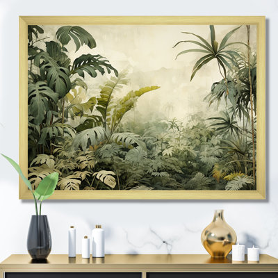 Paysage de jungle rétro - art mural jungle