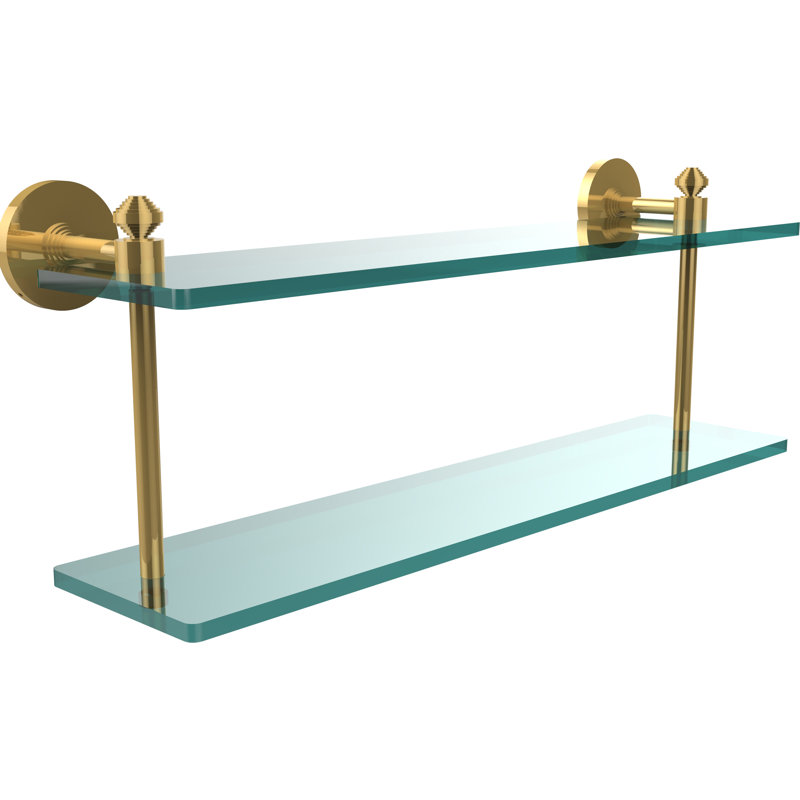 Trond 2 Piece Accent Shelf, Polished Brass