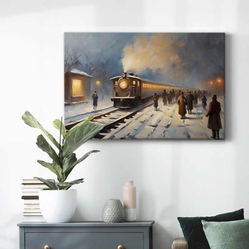 Paysage rétro-CCI, H 33 po x l 49 po x P 1,5 po, Toile tendue