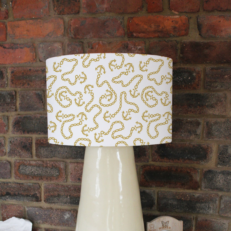Cotton Drum Lamp Shade ( Uno ), 22cm H x 25cm W x 25cm D