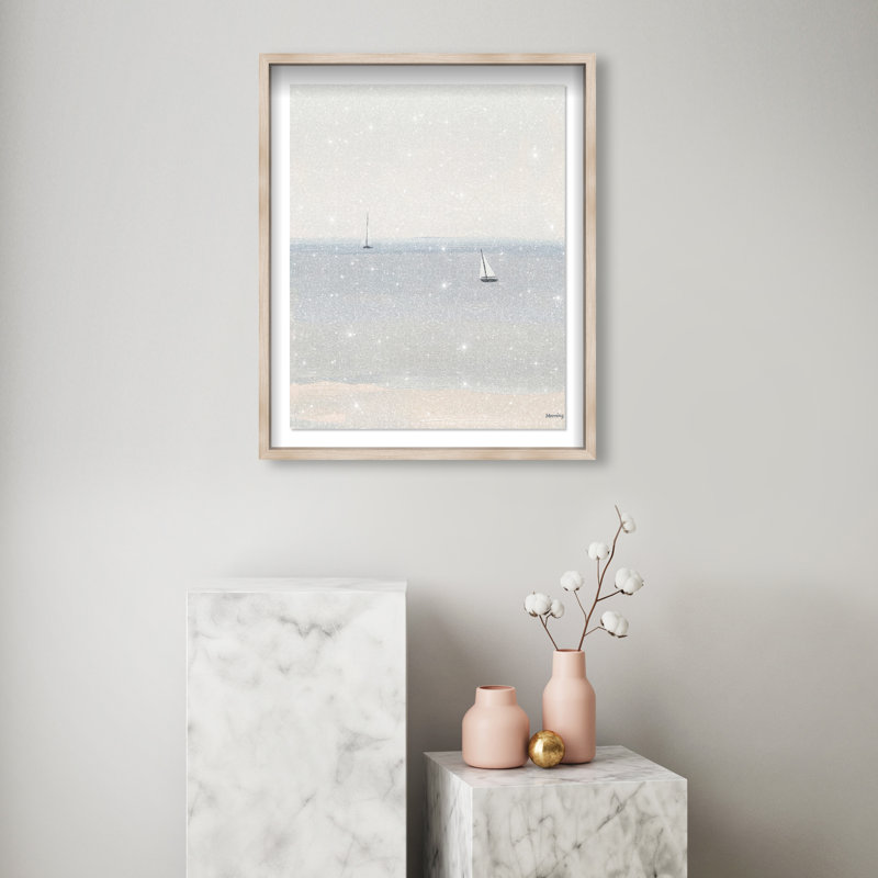 A minimalist oil pain II Shadowbox Nautical & Beach Print by Oliver Gal, Black Frame, 16 x 20, 31.5"H x 25.5"W