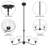 4-Light Linear Dimmable Chandelier-601221086
