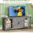 60" Farmhouse TV Stand for 65" TV, Media Console with Storage, Grey-1553920327