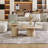Simple round natural cave stone coffee table