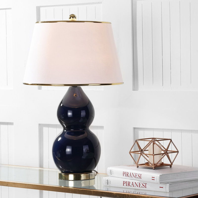 Ceramic Table Lamp, Navy