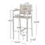 Tabourets 29,50 "avec structure en aluminium antirouille argenté, filet gris, ensemble de 2-568260311
