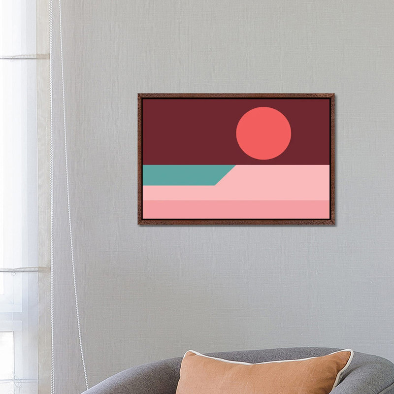 Print on Canvas, Orange/Tan/Cream, 66.04 cm H x 45.72 cm W, Brown Framed