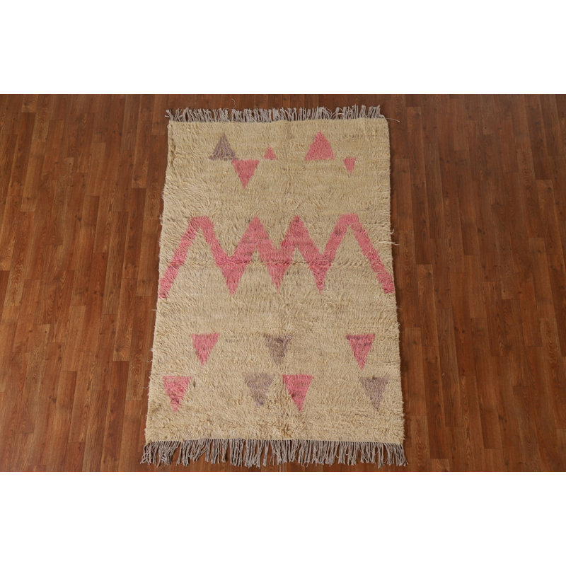Tapis tribal berbère marocain fait à la main 4 x 6