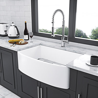 Farmhouse Apron Front Kitchen Sink Single Bowl