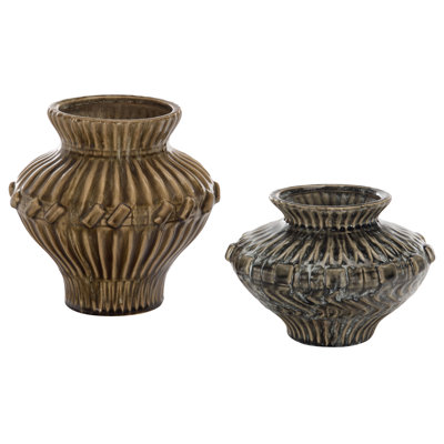 Ria Reactive Ceramic Vase Set