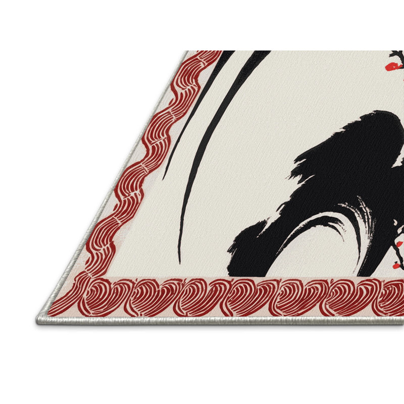 Tapis cramoisi à pétales, Carré 7 pi