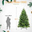 Arbre de 5 pi, 756 pointes en PE +, centre de table de Noël pleine longueur, branches à charnières pour une installation rapide, support en métal, arbre de Noël à espace réduit, et réaliste, assemblage facile, lourd