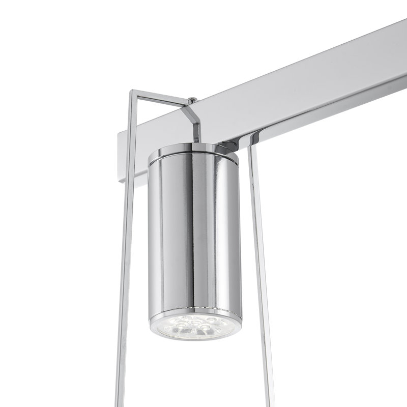 Adelaido 3 - Light Dimmable Modern Linear Chandelier, Chrome