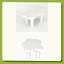 Table basse de 40 pouces en forme de nuage avec 4 pieds ronds, convenant aux salons-129685078