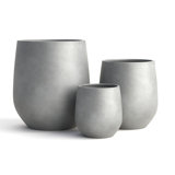 Signature Genthner 1-Piece Fiberstone Tapered Planter For Indoor/Outdoor