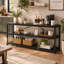 Table de 70 po avec console industrielle 70 po, tables d'entrée de style campagnard à 3 niveaux avec couloir derrière le canapé, table de canapé pour la maison et le salon-1228521834-1226337285