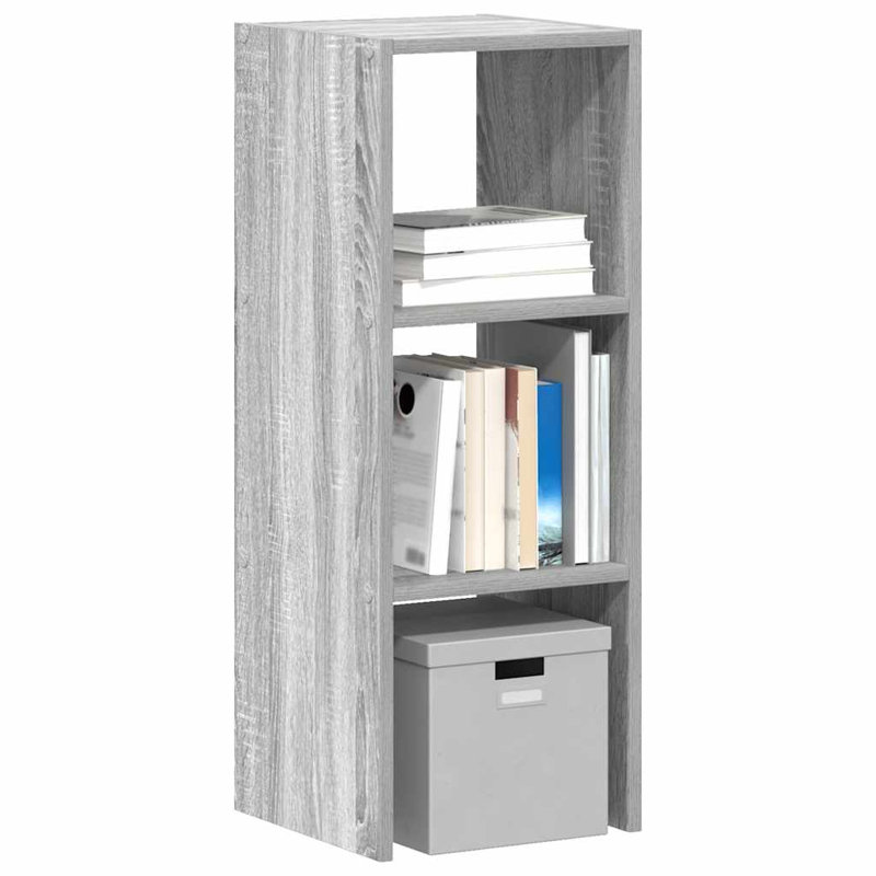 Rubeena 80cm H x 30cm W Bookcase, Grey/Sonoma