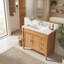 Meuble-lavabo autoportant 36 po avec lavabo en céramique-398599035