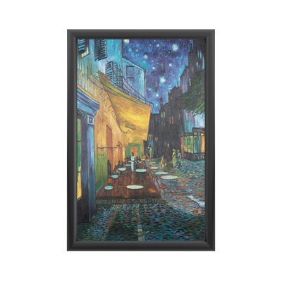 « Café terrace » par Vincent Van Gogh, reproduction d’art sur toile encadrée