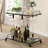 Kibwe Metal & Acrylic Bar Cart with Glass Shelves and Stemware Rack-113957445
