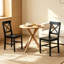 Ensemble de 2 chaises de salle à manger, maison de campagne moderne en bois noir pour petite cuisine