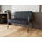 Waterfall Waiting Reception Loveseat Metal Frame-88240375-88709686