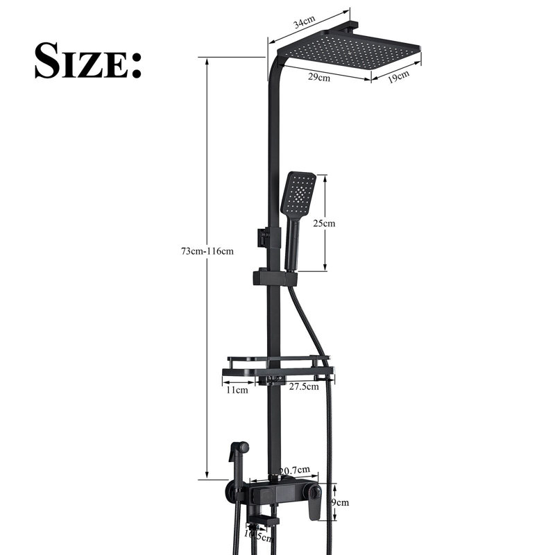 Diverter Complete Shower System with Rough in-Valve