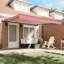 VidaXL Polyester Cover Retractable Patio Awning-126440737-126440739-126440748