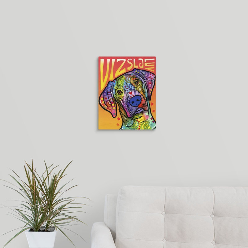 « vizsla luv », reproduction sur toile, H 14 po x l 11 po x P 1,25 po