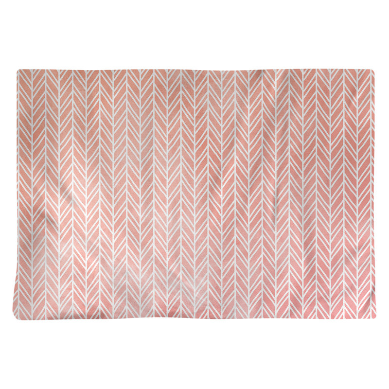 Napperon en coton 18 po herringbone, Rose / Orange