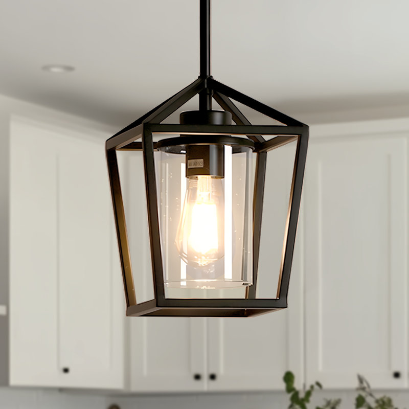 1-Light Dimmable Lantern Pendant Light