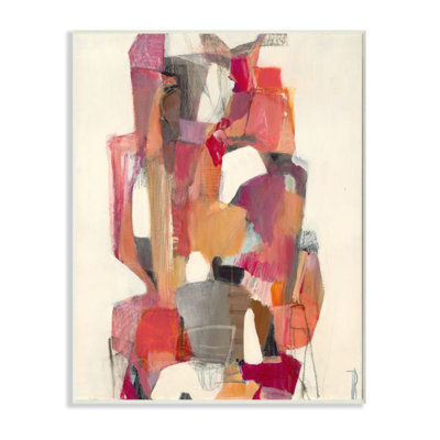 «Cented Geometric Shapes Abstract Red Orange» par Terri Burris - impression d'art graphique