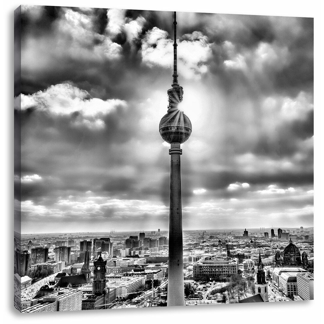 Leinwandbild Großstadt Fernsehturm, Berlin City