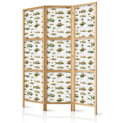 171cm H Solid Wood Folding Room Divider