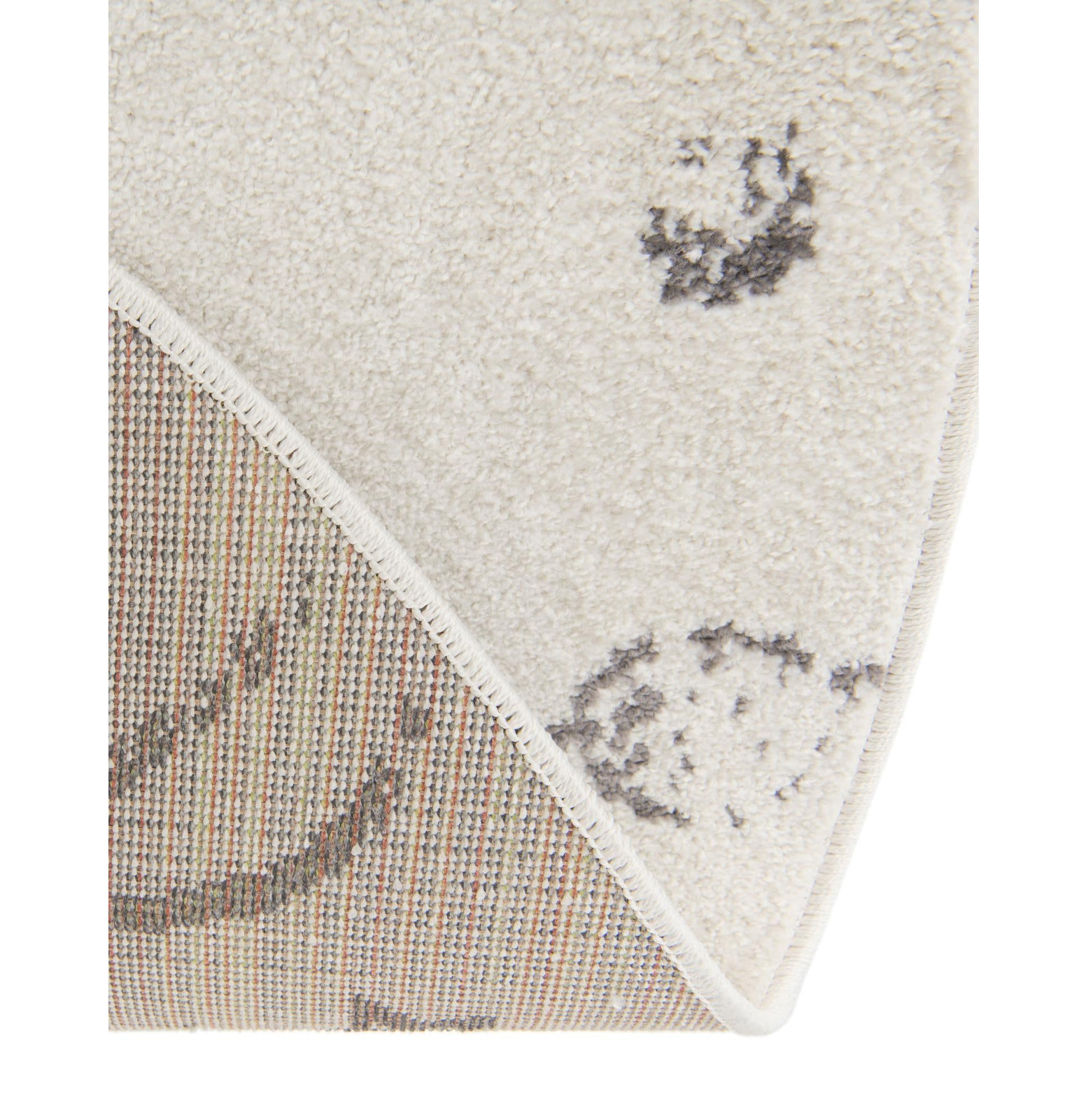 Kids Area Rug, Round 5'3", Ivory