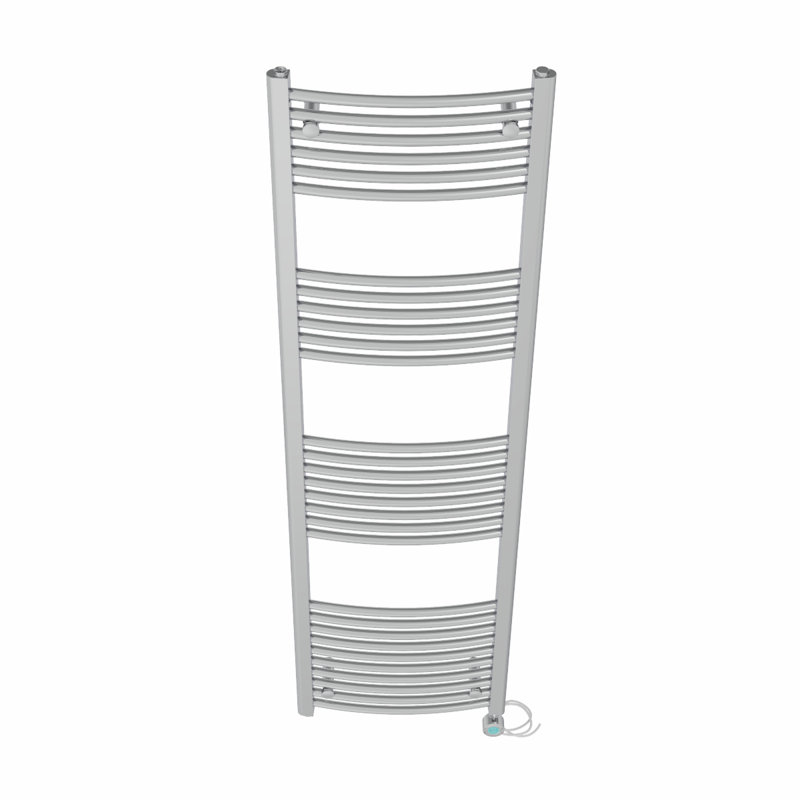 Curved Towel Rail Heated Towel Rails, 180cm H x 50cm W x 5.2cm D, Chrome