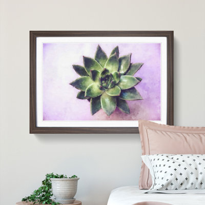 A Green Succulent Plant - Single Picture Frame Painting on MDF