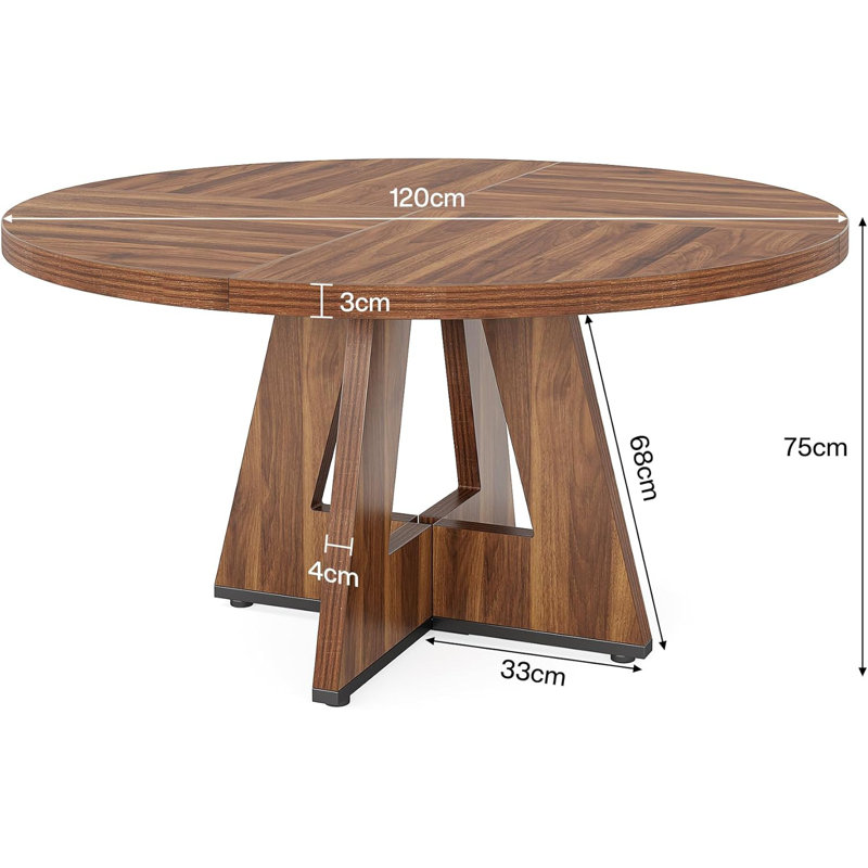 Aaronsburg 120cm Round Dining Table for 4 People