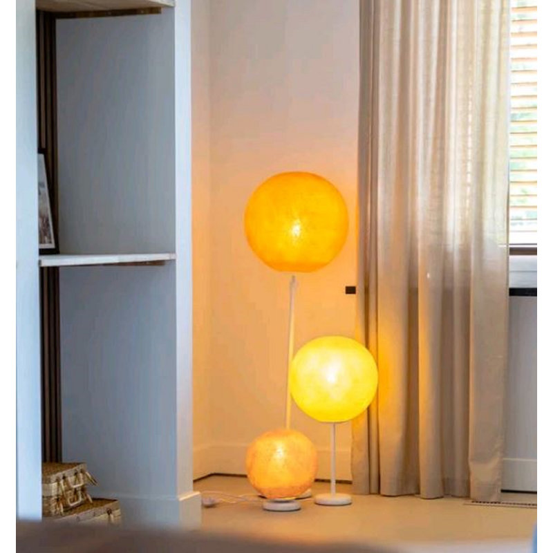 Lampe de table, H 12,2 po x l 12,2 po x P 12,2 po, Gris pierre
