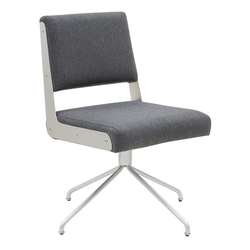 Red Barrel Studio® Housley Linen Task Chair, Silver