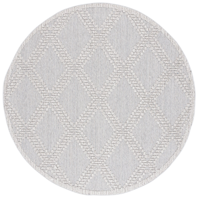 Msro226 Global Martha Stewart Global Performance Geometric Indoor/Outdoor Area Rug, Round 6'7"