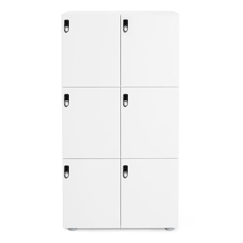 Casier 6 portes Stash, Blanc