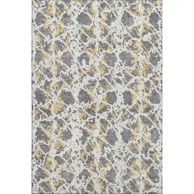 Premium Machine Washable Prisco Gray Rug
