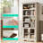 Kistner 72" Tall Bookcase With Tempered Glass Doors, 6 Shelf Large Storage Cabinet-128836392