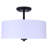 3-Light Matte Black Semi Flush Ceiling Light