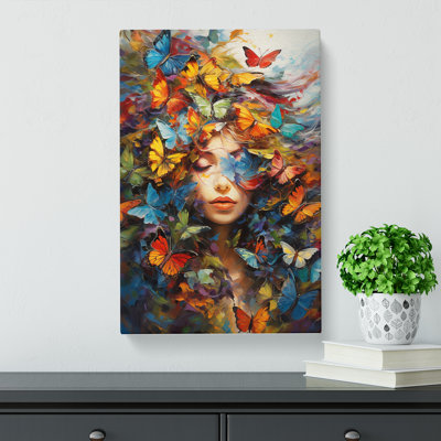 Butterfly Expressionism - Wrapped Canvas