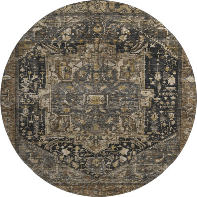 Premium Machine Washable Larock AMF1240 Medallion Rug