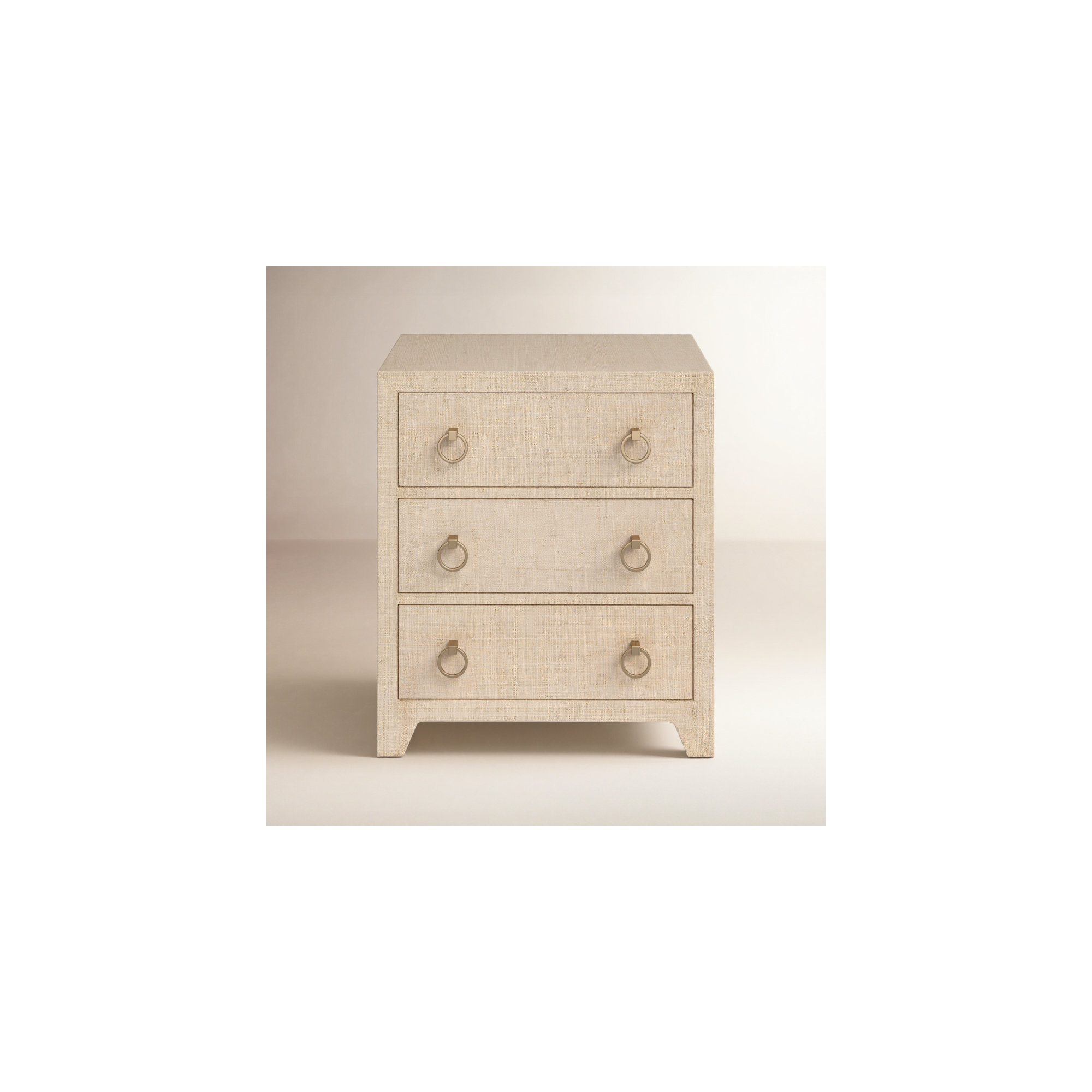 Cleo 3 - Drawer Raffia Dresser, Natural